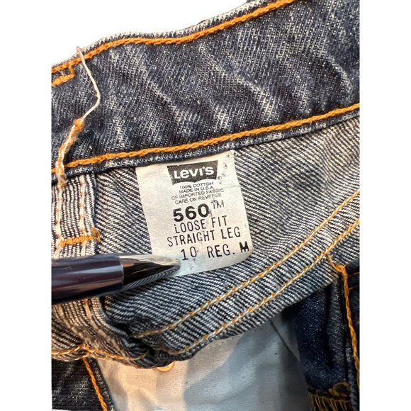 Vintage Levi Women's 560 Loose Fit Straight Leg Blue Jeans Size 10 Medium - Picture 4 of 4